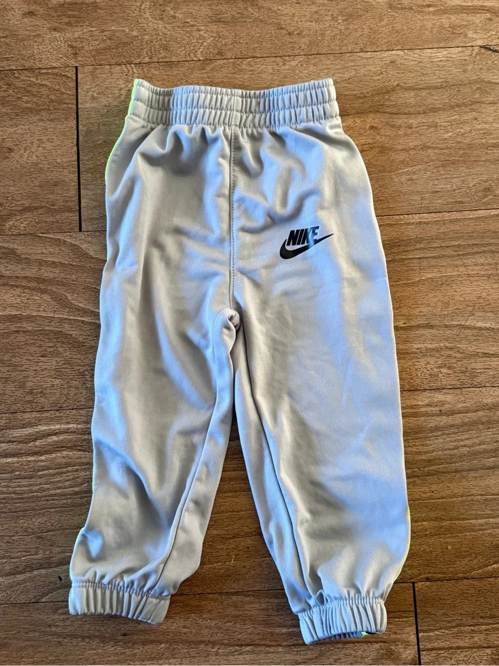 Nike Grey Kids Tracksuit with Neon Yellow Stripe